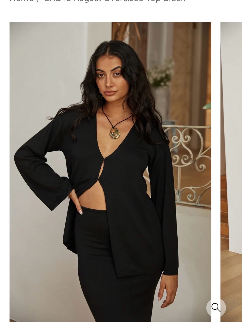 Fortunate One Sundays Black Overlaid Knit Top - Women Intimates & Sleepwear